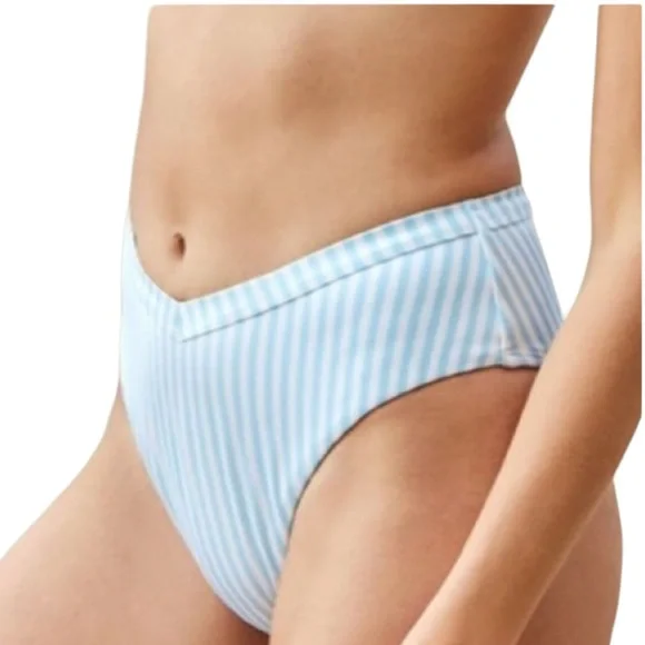 Pacsun L. A. Hearts Blue and White Stripped Bikini C1 - Picture 3 of 12